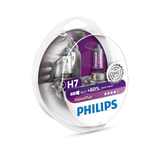 	Лампа галоген 12V H7 55W PX26d Philips VisionPlus +60% яркости 