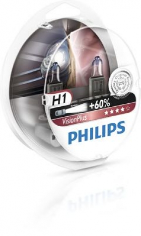 H1 VisionPlus 12V(55W) P14,5s 3250 K Plastic box 2шт