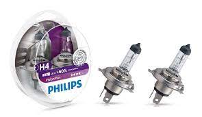 Лампы автомобильные PHILIPS Vision Plus H4 12V 60/55W P43t +60%